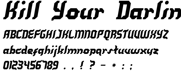 Kill your darlings font